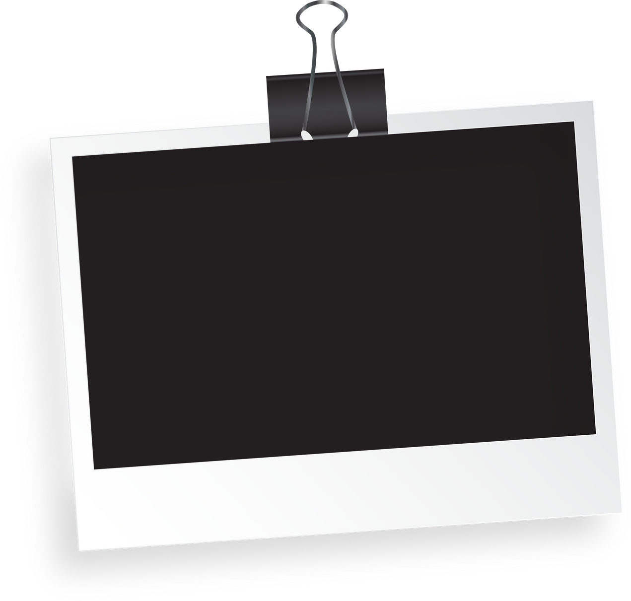 Instant photo frame with pin